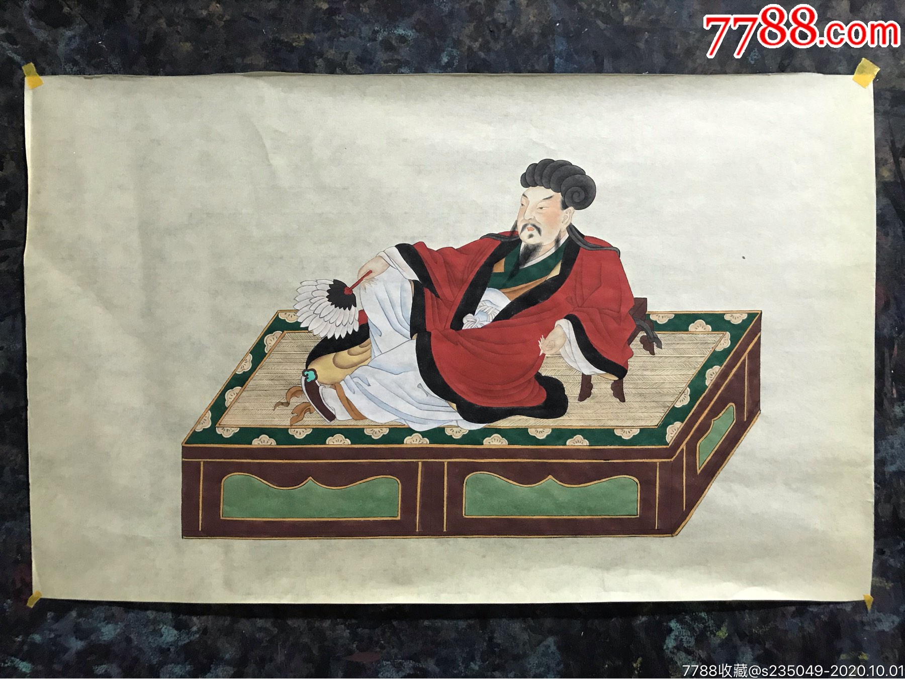 纯手绘国画人物画(诸葛孔明)