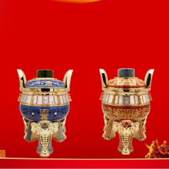 景泰蓝鼎盛中国青玉版景泰蓝收藏品北京工美铜胎掐丝珐珍藏_阳光收藏