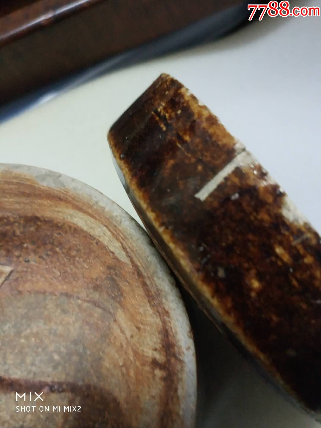 民国石湾窑紫金釉开平水口腐乳盖盒