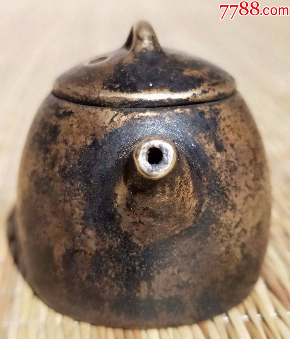 清代文房铜水滴砚滴