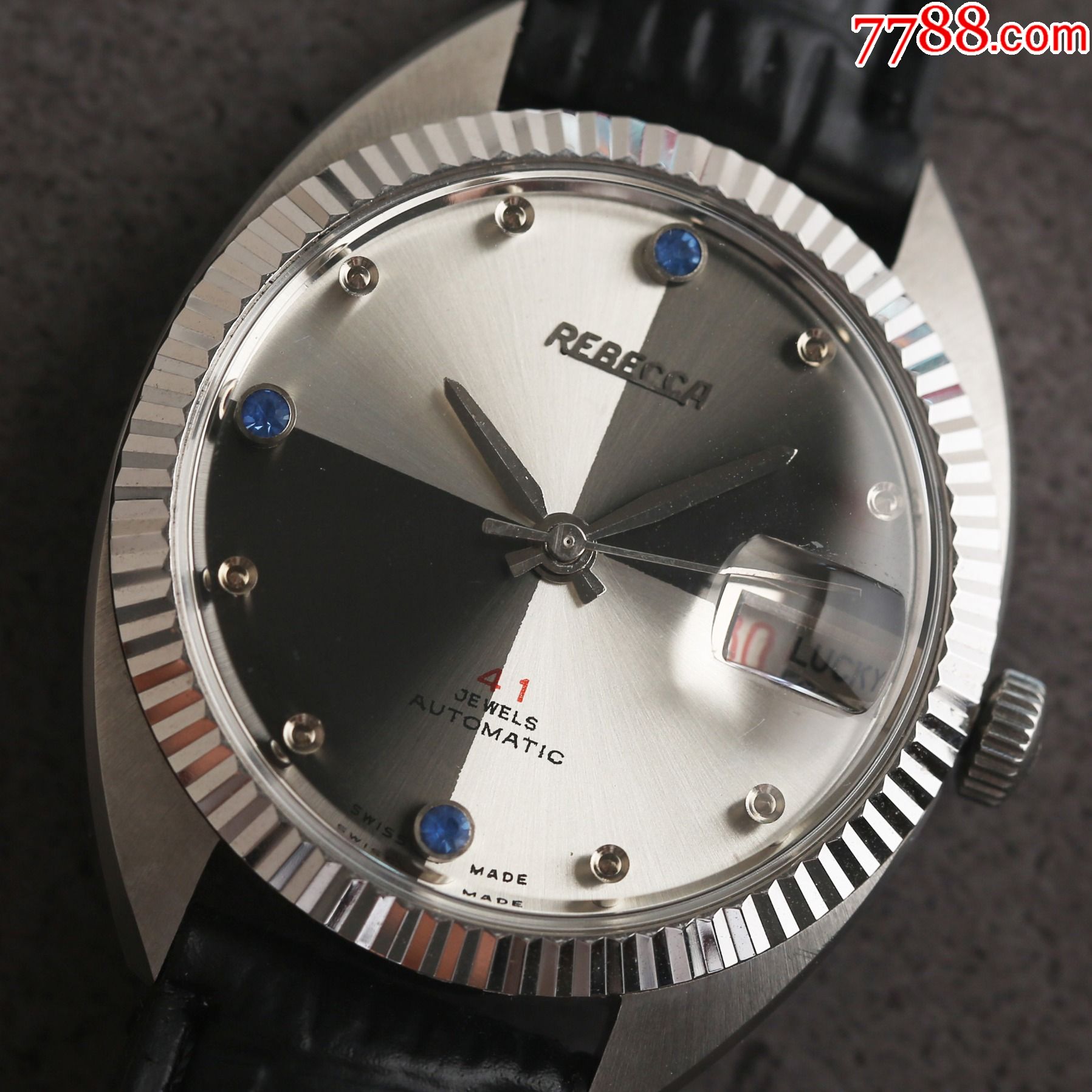 库存未使用品瑞士瑞贝卡古董表黑白双煞四区盘金肚脐京剧元素_手表