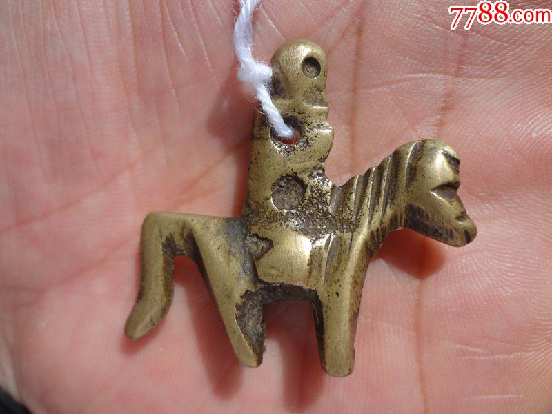 清代马上封侯老铜挂一件