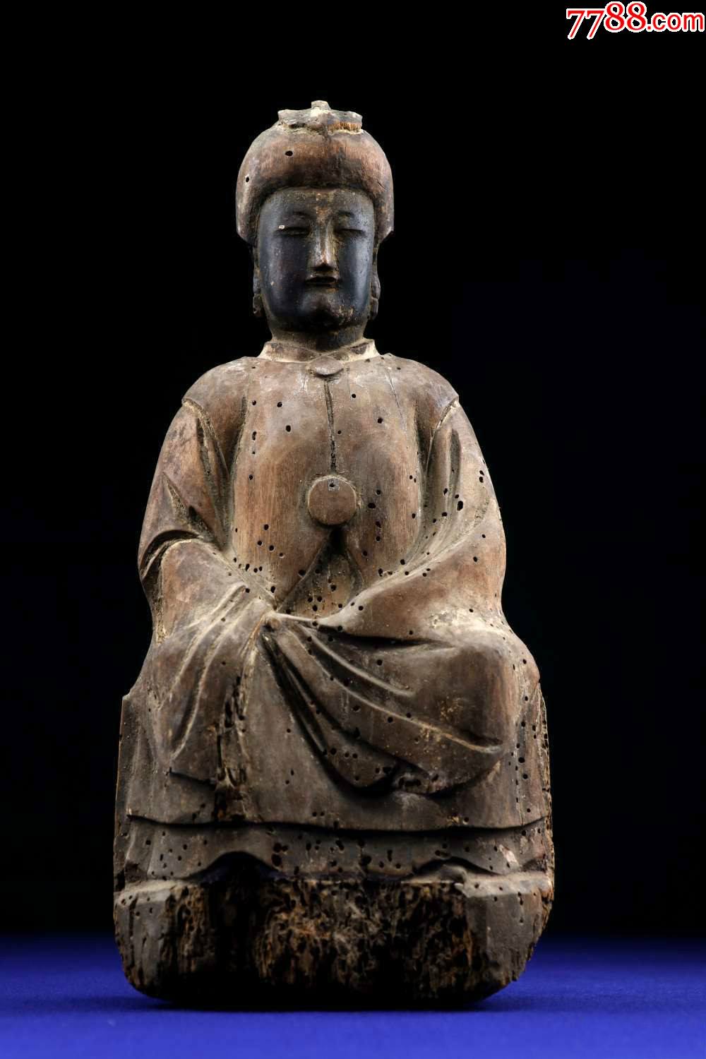 明代木雕佛像女文官造像