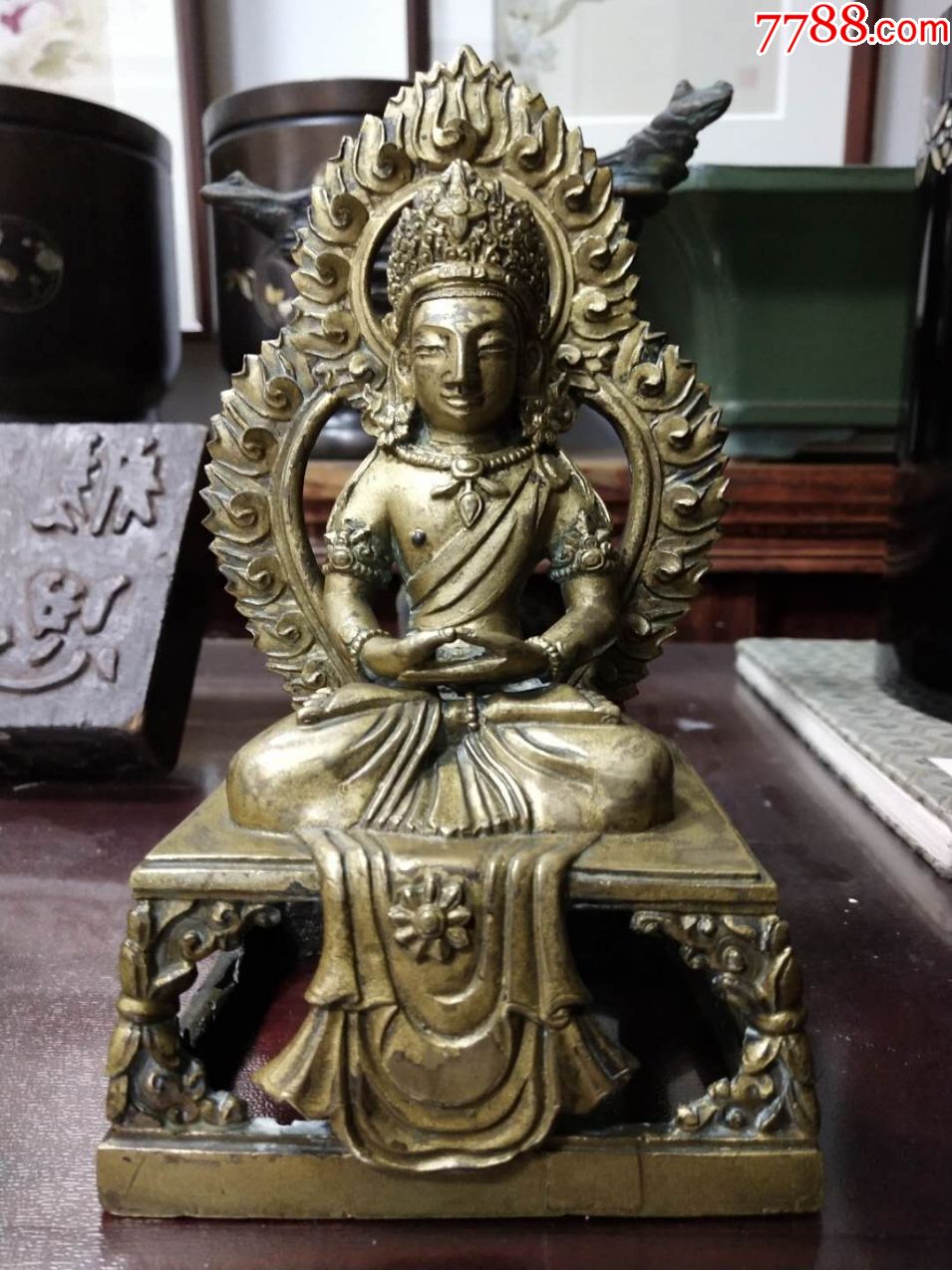 清乾隆无量寿佛鎏金造像