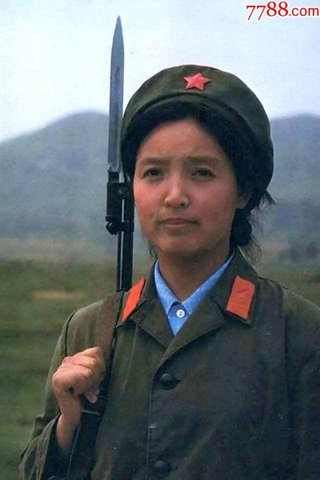 中国女兵军帽图片