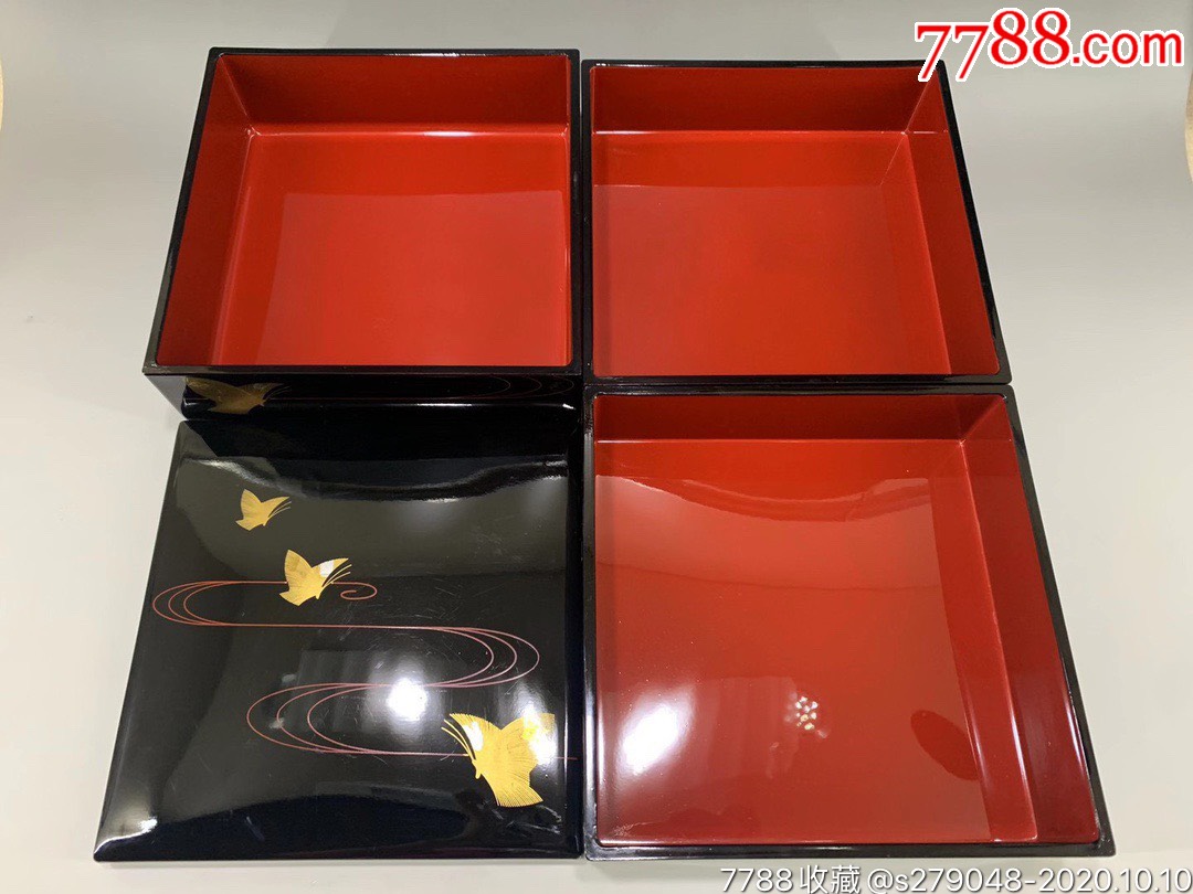 日本老货,实木大漆叠盒-价格:550.0000元-se75913465-漆盒-零售-7788收藏__收藏热线