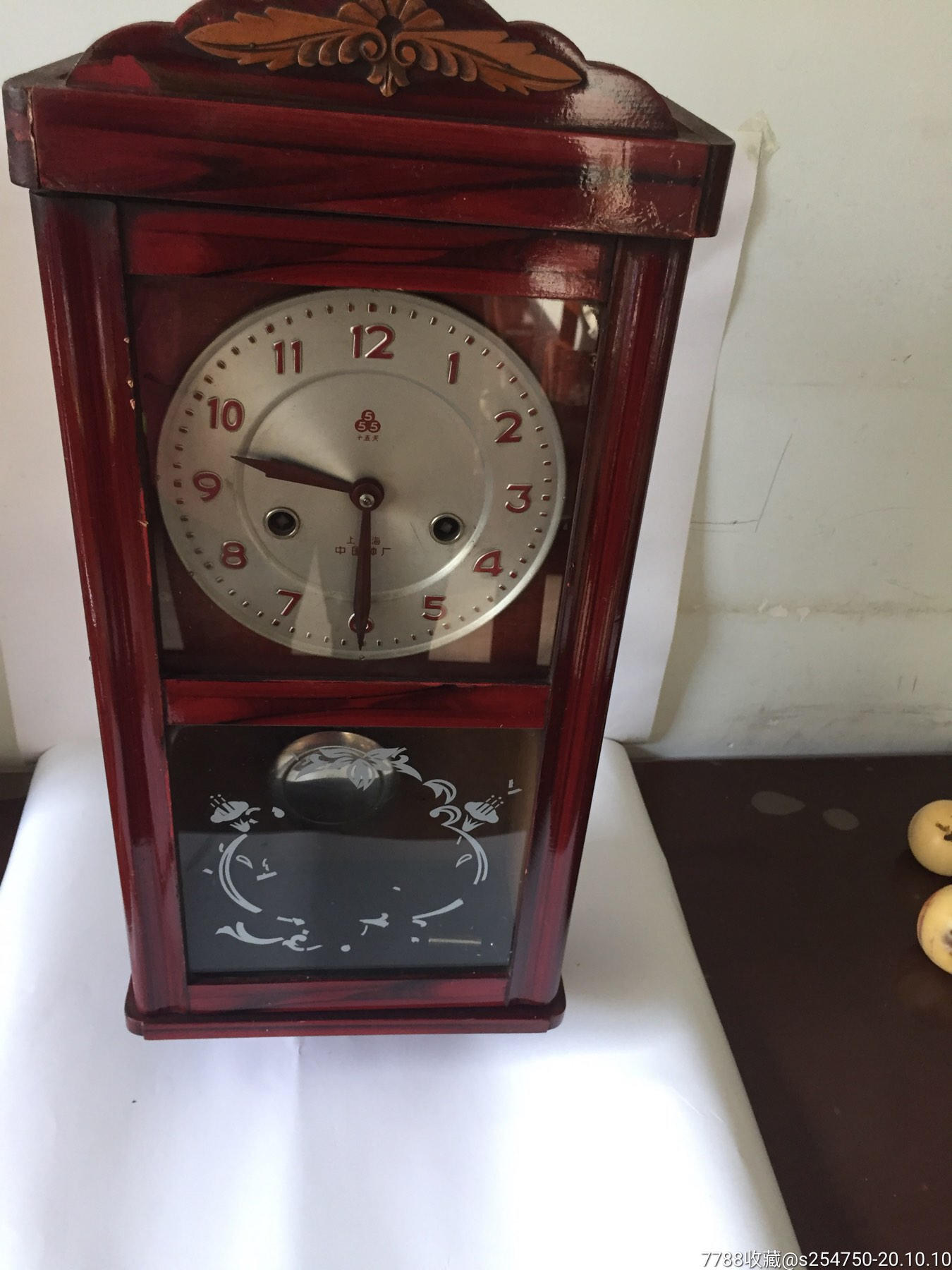 红木红字555牌挂钟