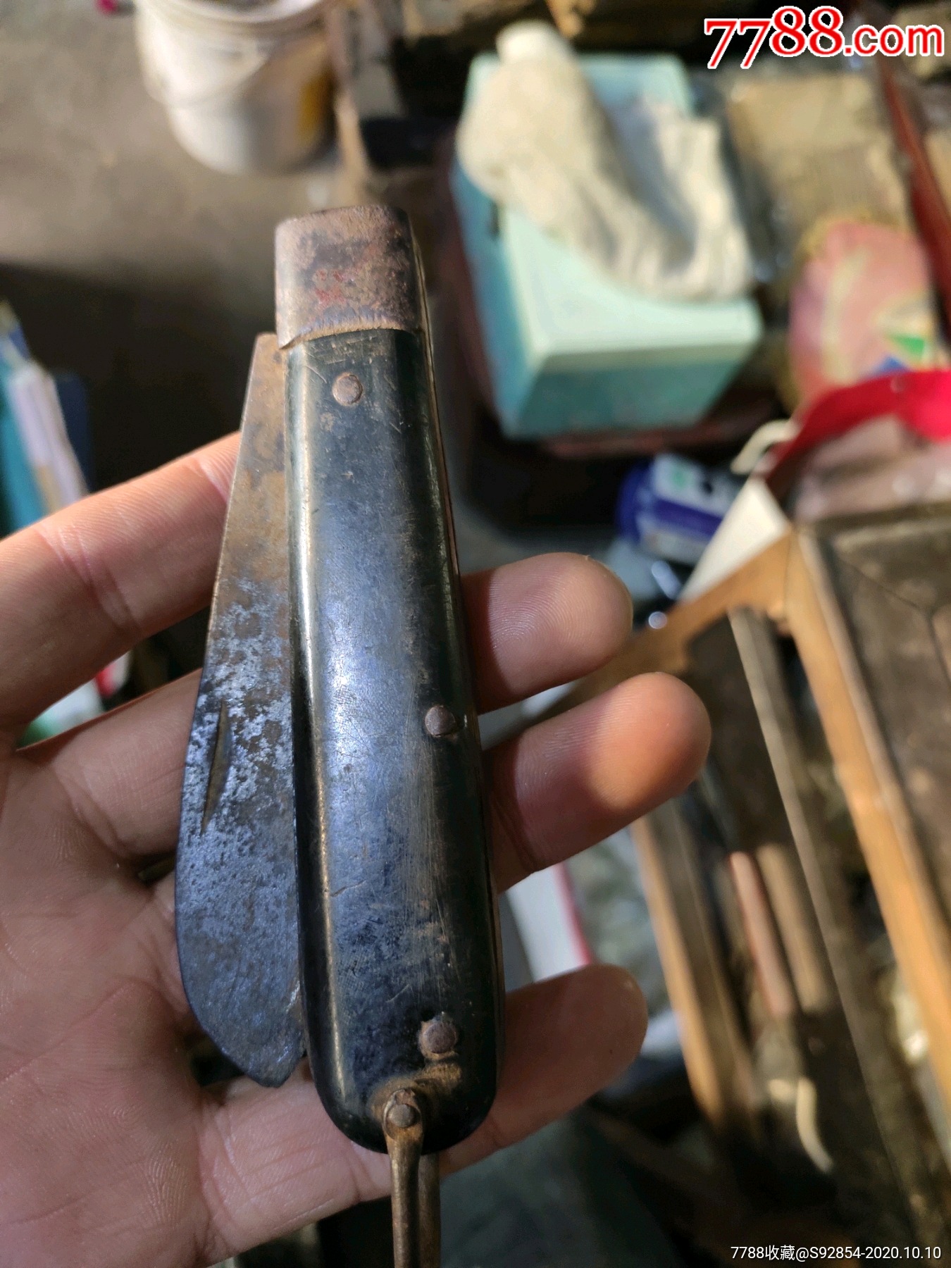 民国文房牛角裁纸刀