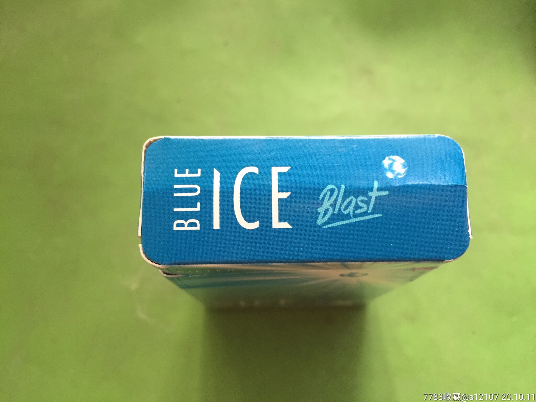 blueiceblast日本冰蓝爆珠空烟盒内带烟卡纸一张合售