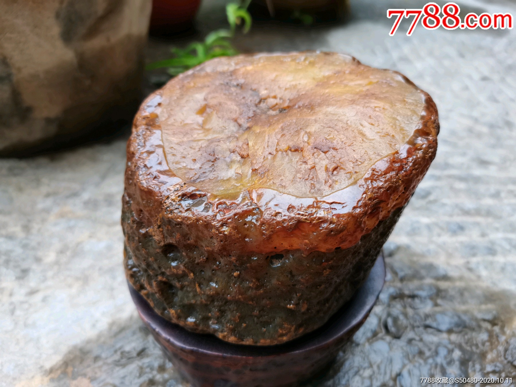 奇石观赏石宝玉石马料马达加斯加水冲玛瑙原石