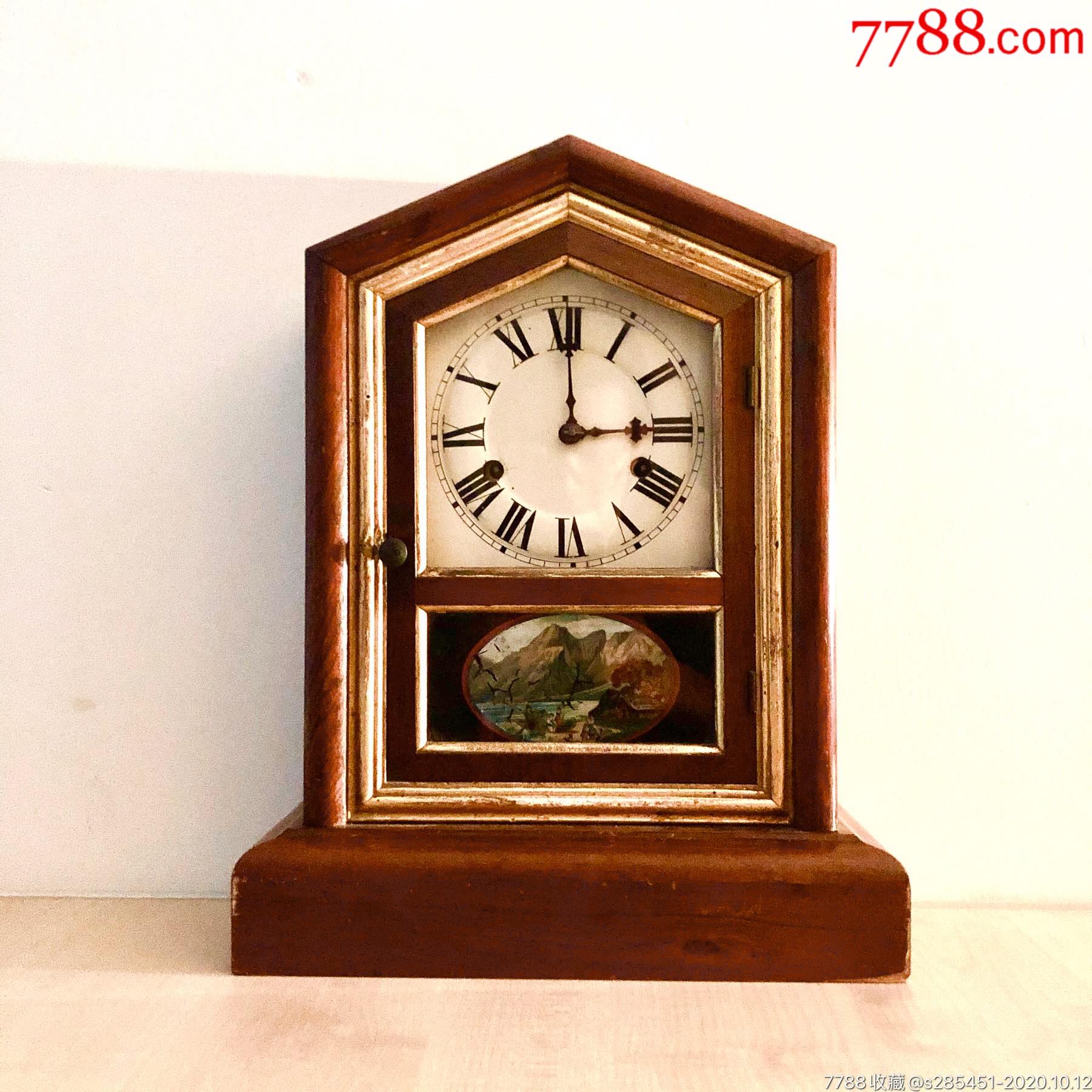 西洋老钟表1860年代美国古董机械钟