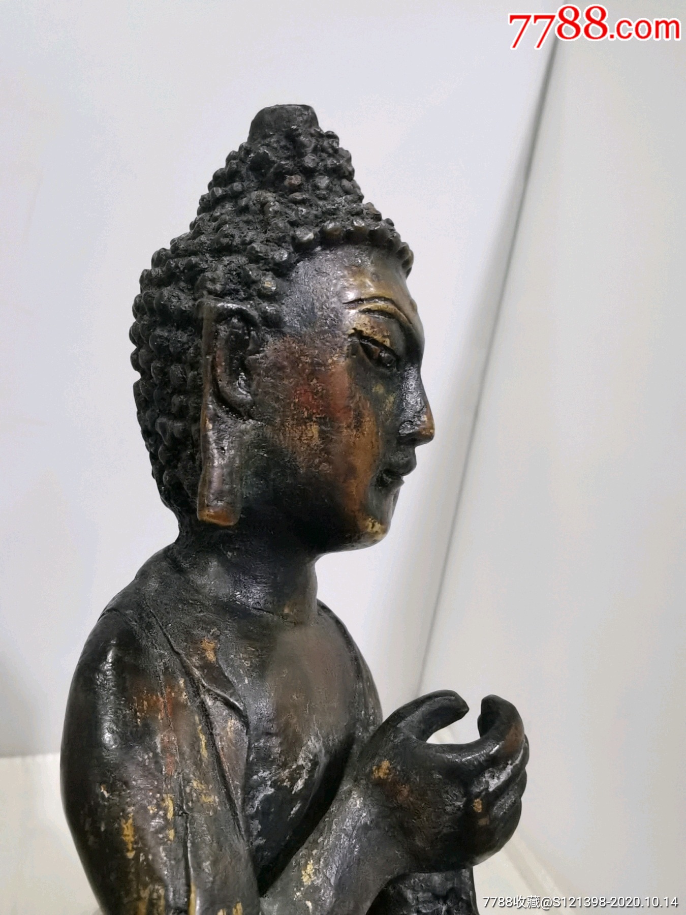 带友转让老佛像铜板凳佛