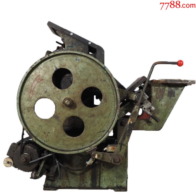 台湾老式大型速印机排版机报纸书籍油印机方箱印刷机运转顺畅