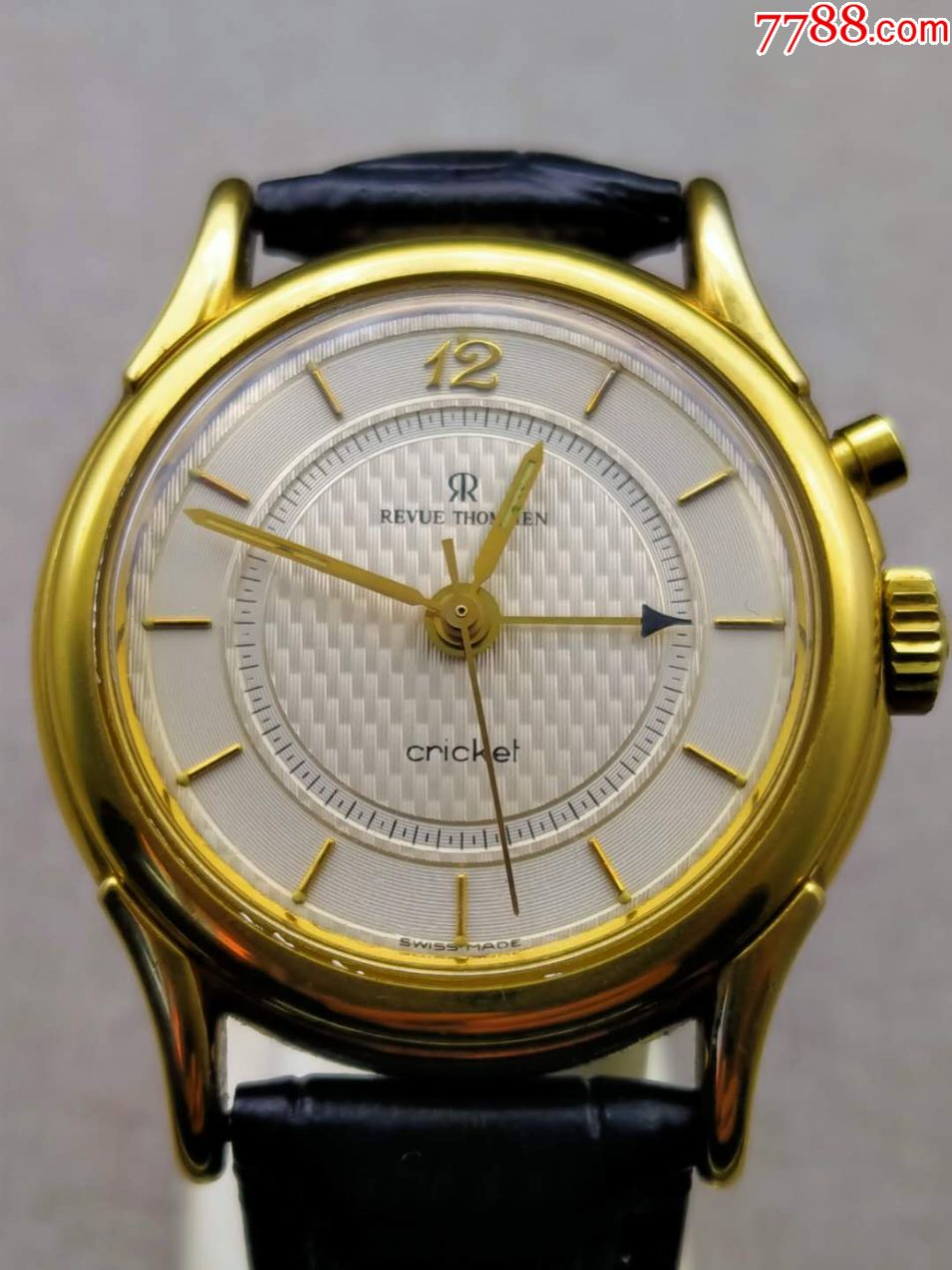 原装正品18k包金瑞士梭曼闹铃表