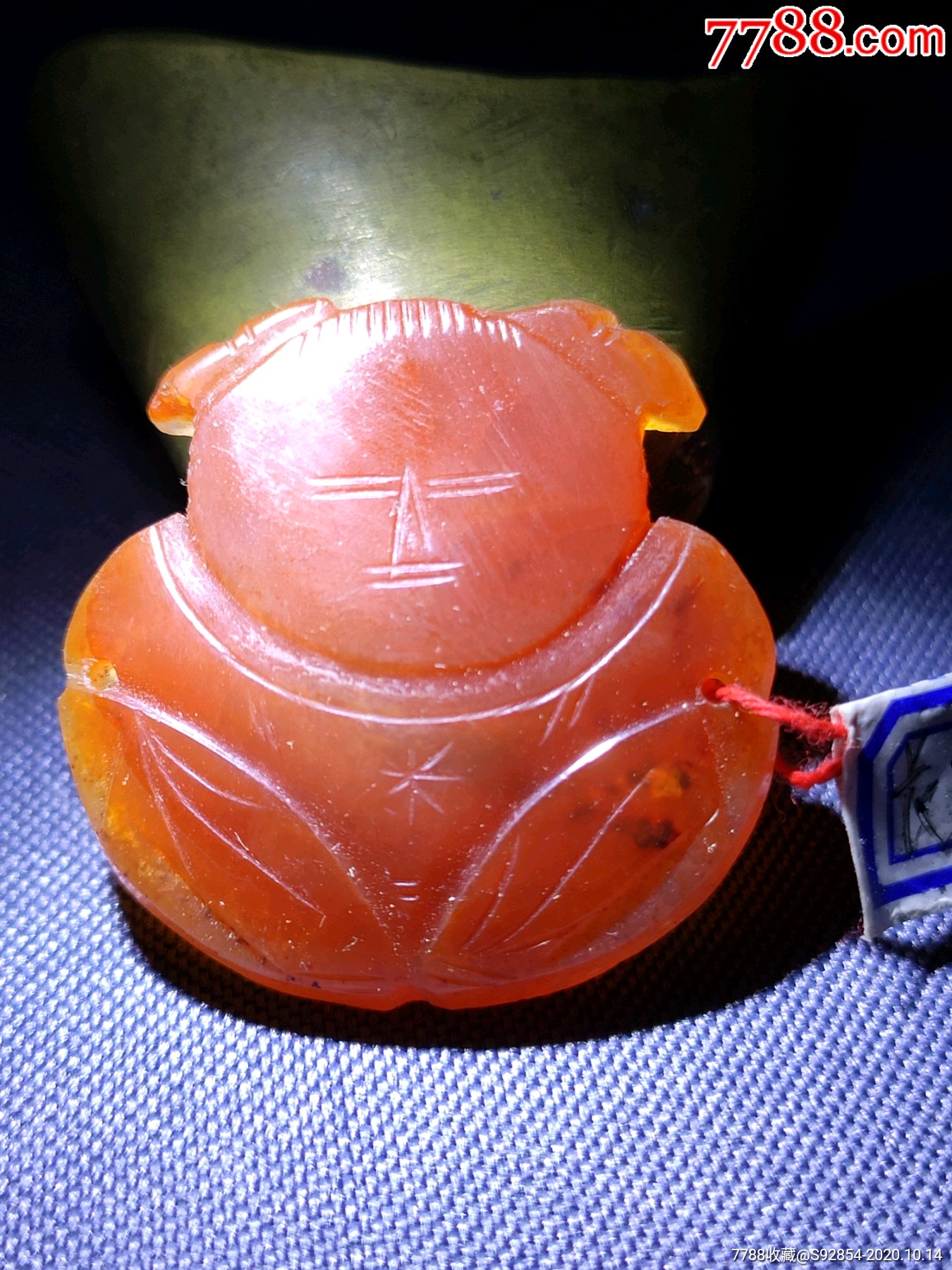 清代南红玛瑙阿福