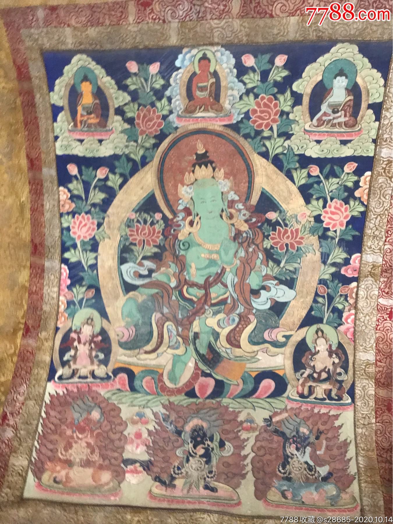 超级精美老唐卡一副尺寸较大