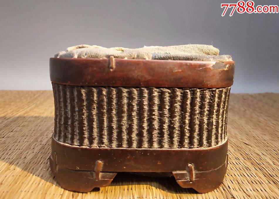 清代竹雕鹌鹑笼子鹌鹑布袋-鸟笼/鸟架/鸟房-7788收藏