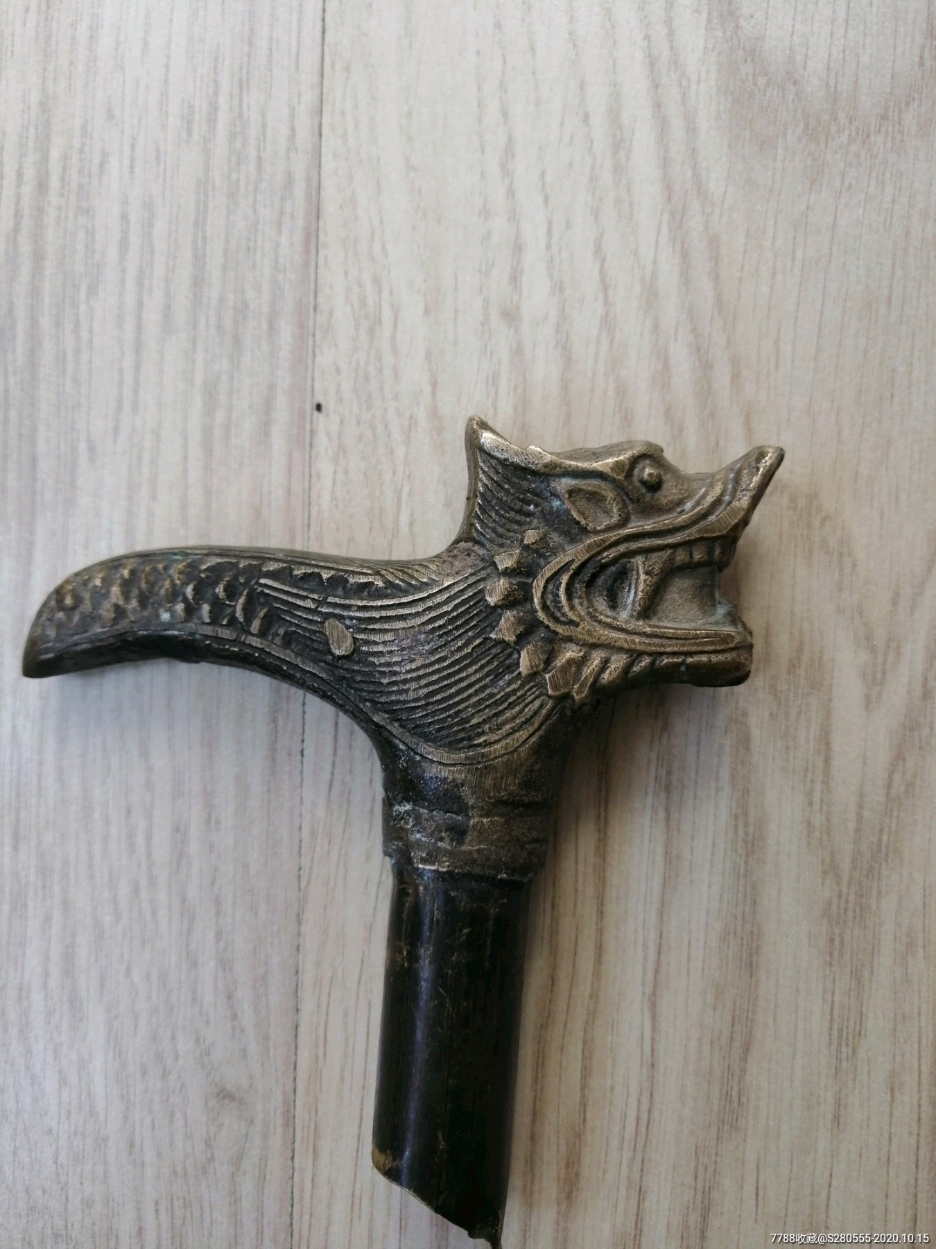 铜龙头拐杖头一个