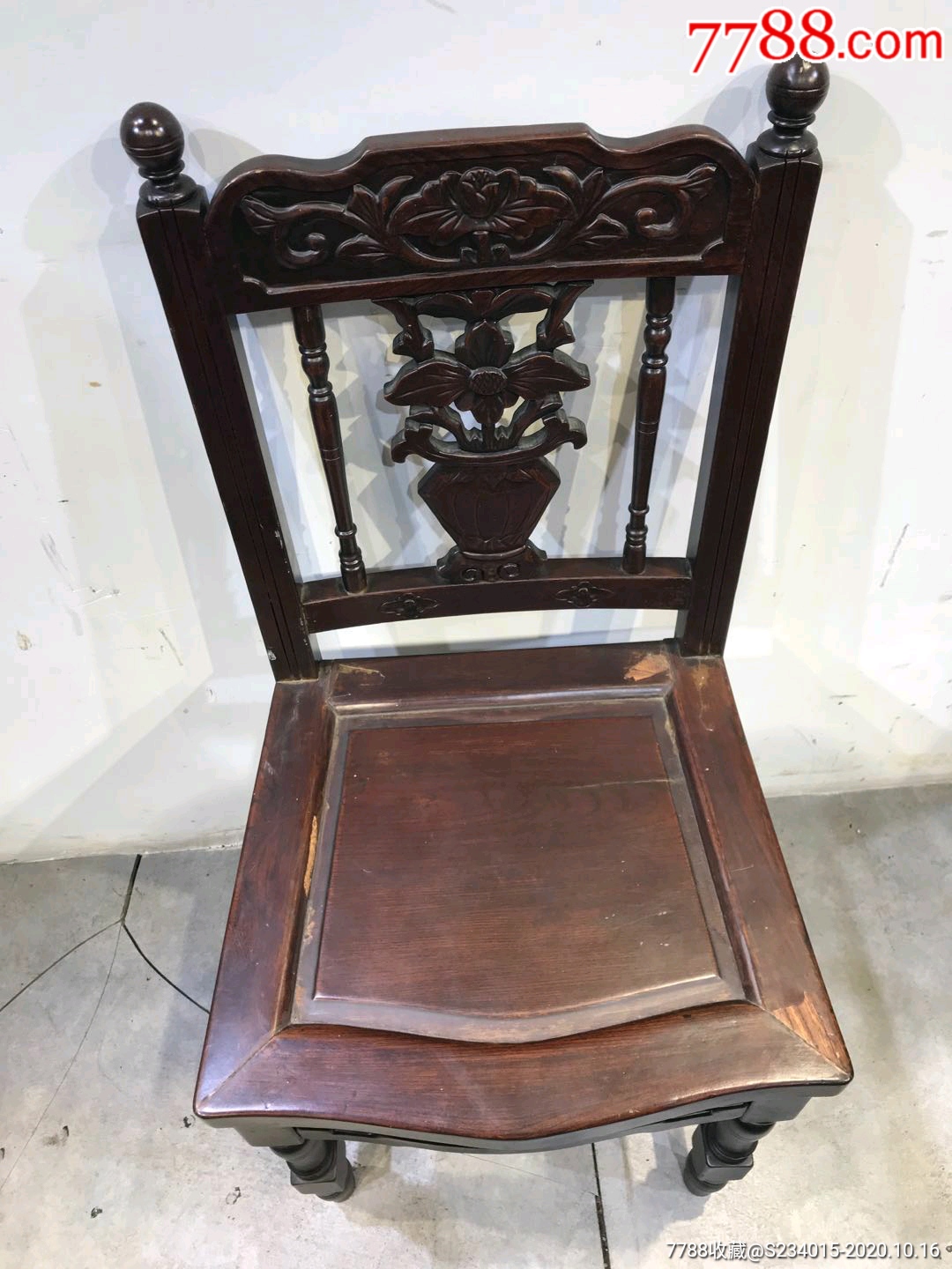 民国时期榉木椅子一套