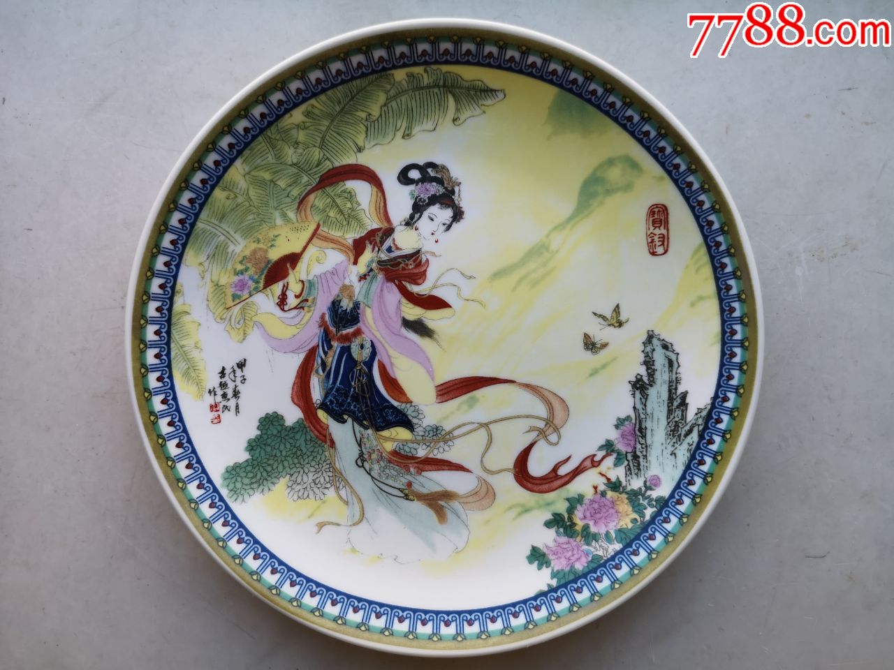 景德镇赵惠民彩绘红楼梦十二金钗套盘