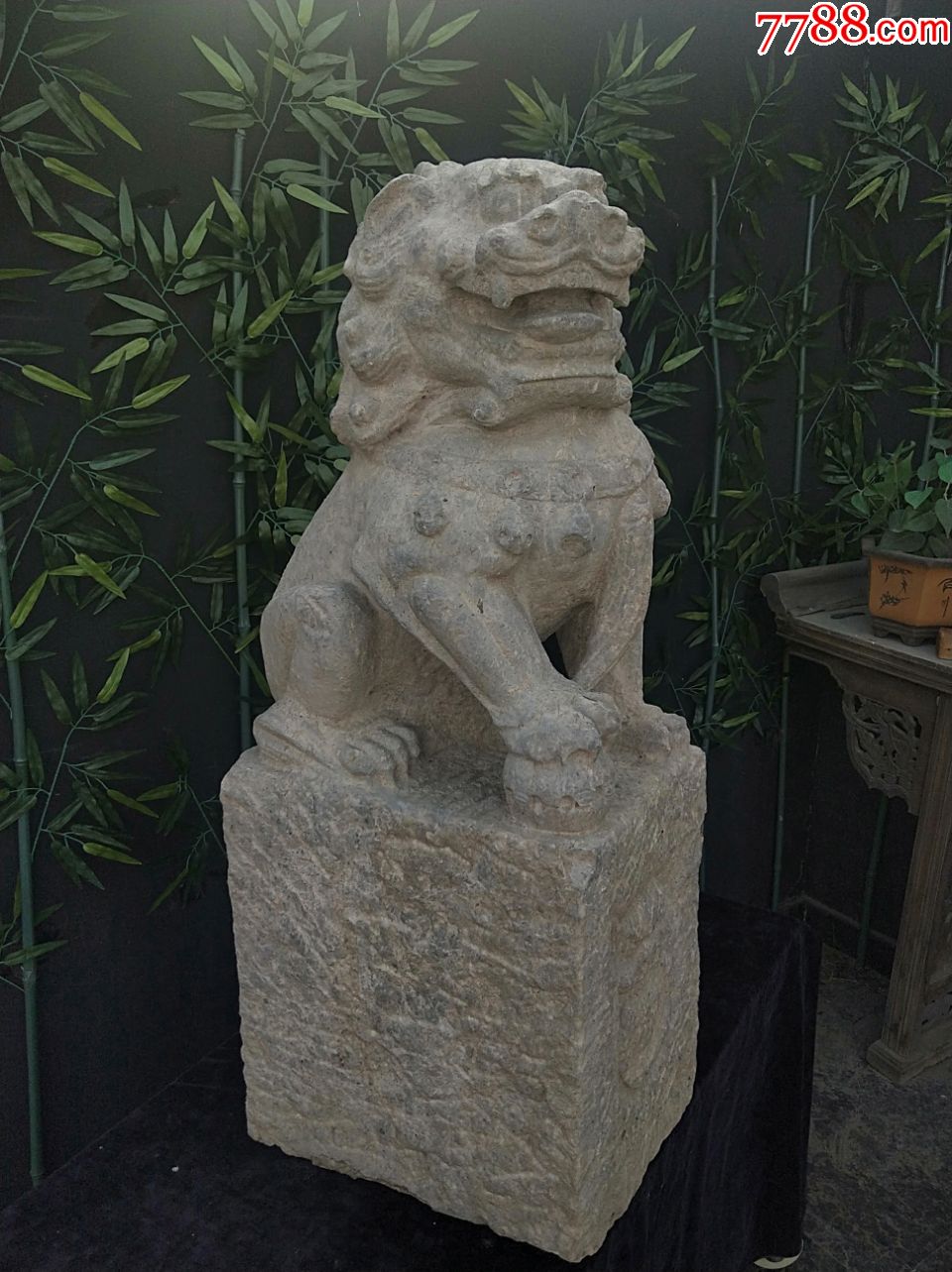 青石狮子石墩门墩-其他石器-7788工艺品