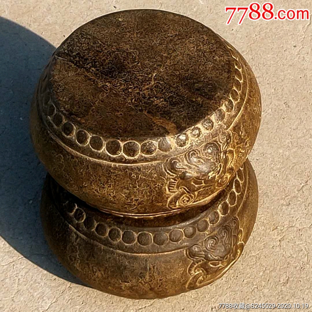 下乡偶得狮头石鼓.摆件