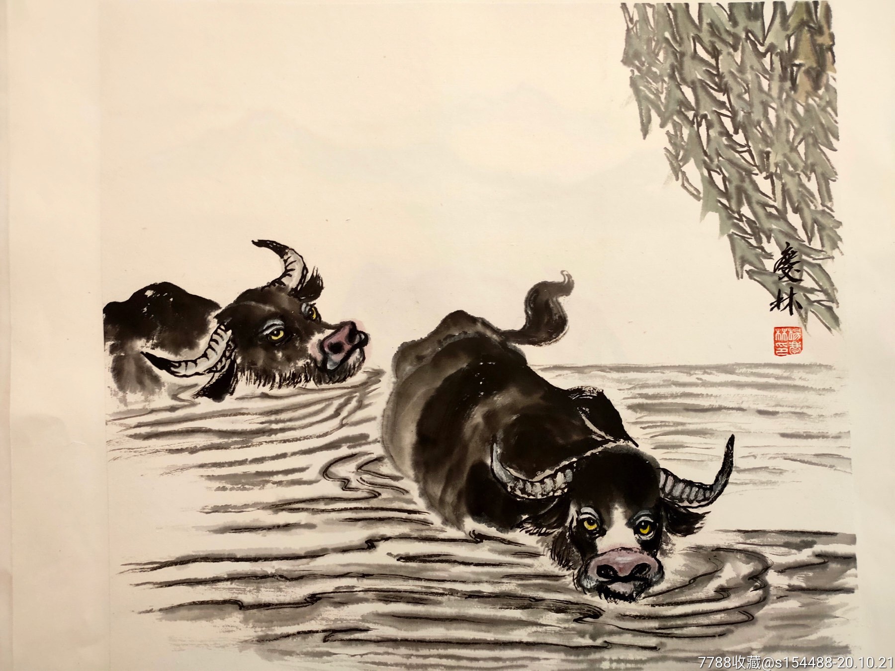 杨庆林:金牛十二月_花鸟国画原作_嘉盛聚宝【7788收藏__收藏热线】