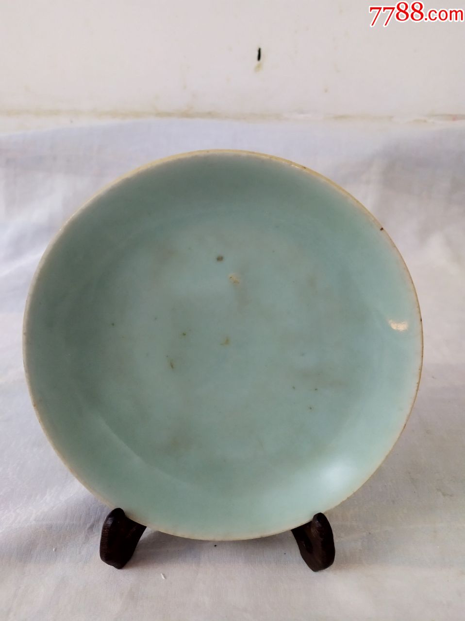 6258清豆青釉中号盘_青花瓷_第1张_7788瓷器