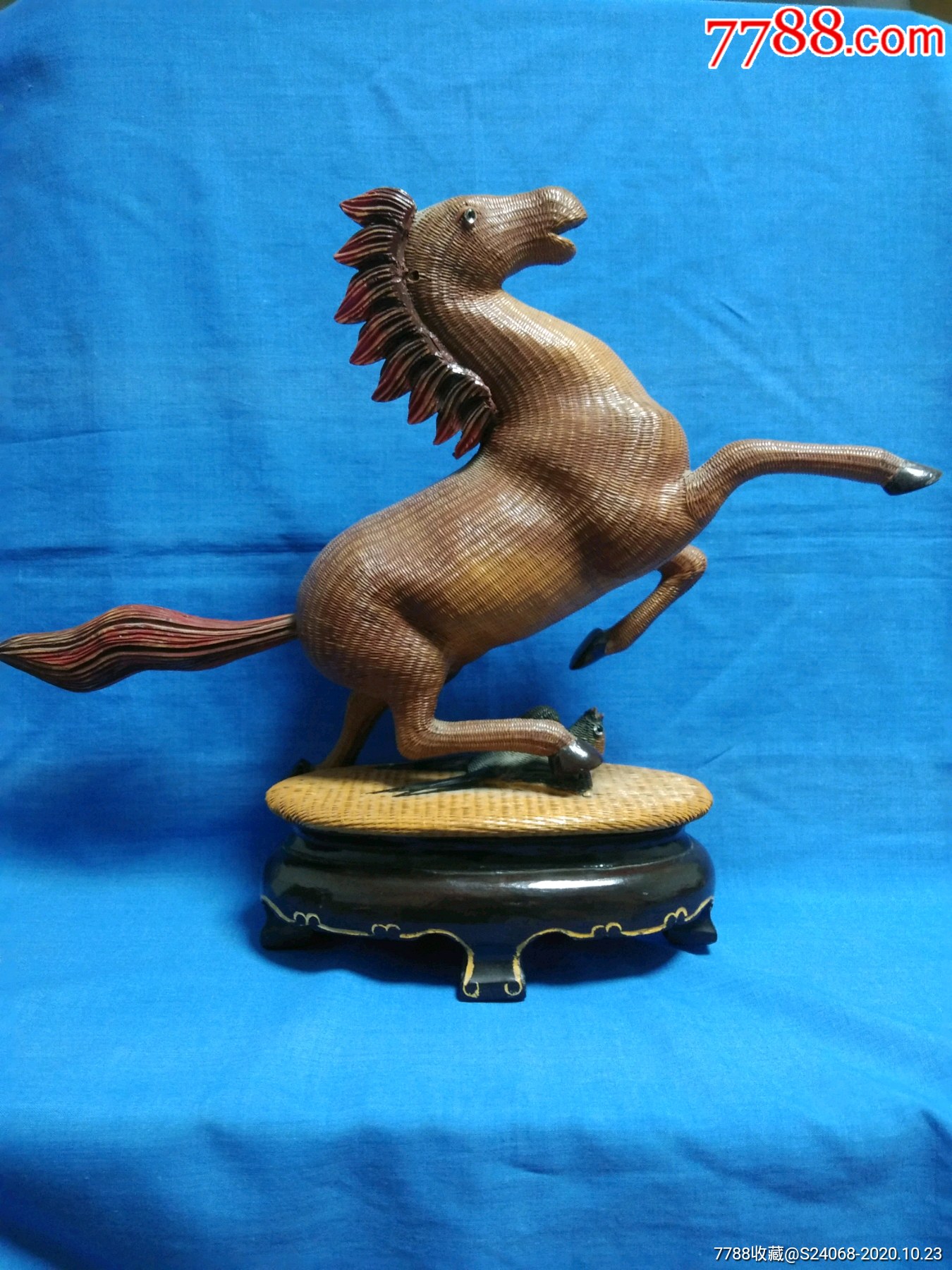 马踏飞燕竹子摆件