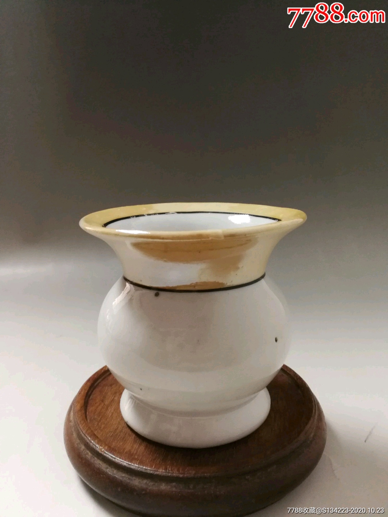 民国粉彩小渣斗-彩绘瓷/彩瓷-7788收藏