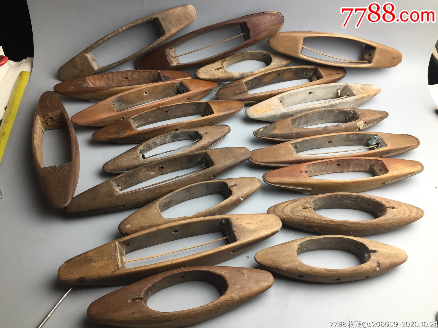 晚清民国老木梭子