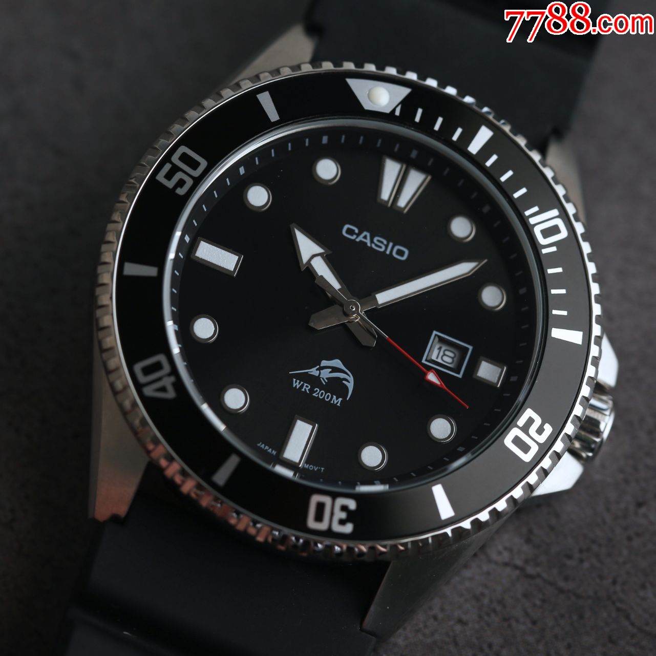 日本卡西欧手表经典剑鱼黑水鬼专柜试戴品相首富比尔盖茨同款-手表