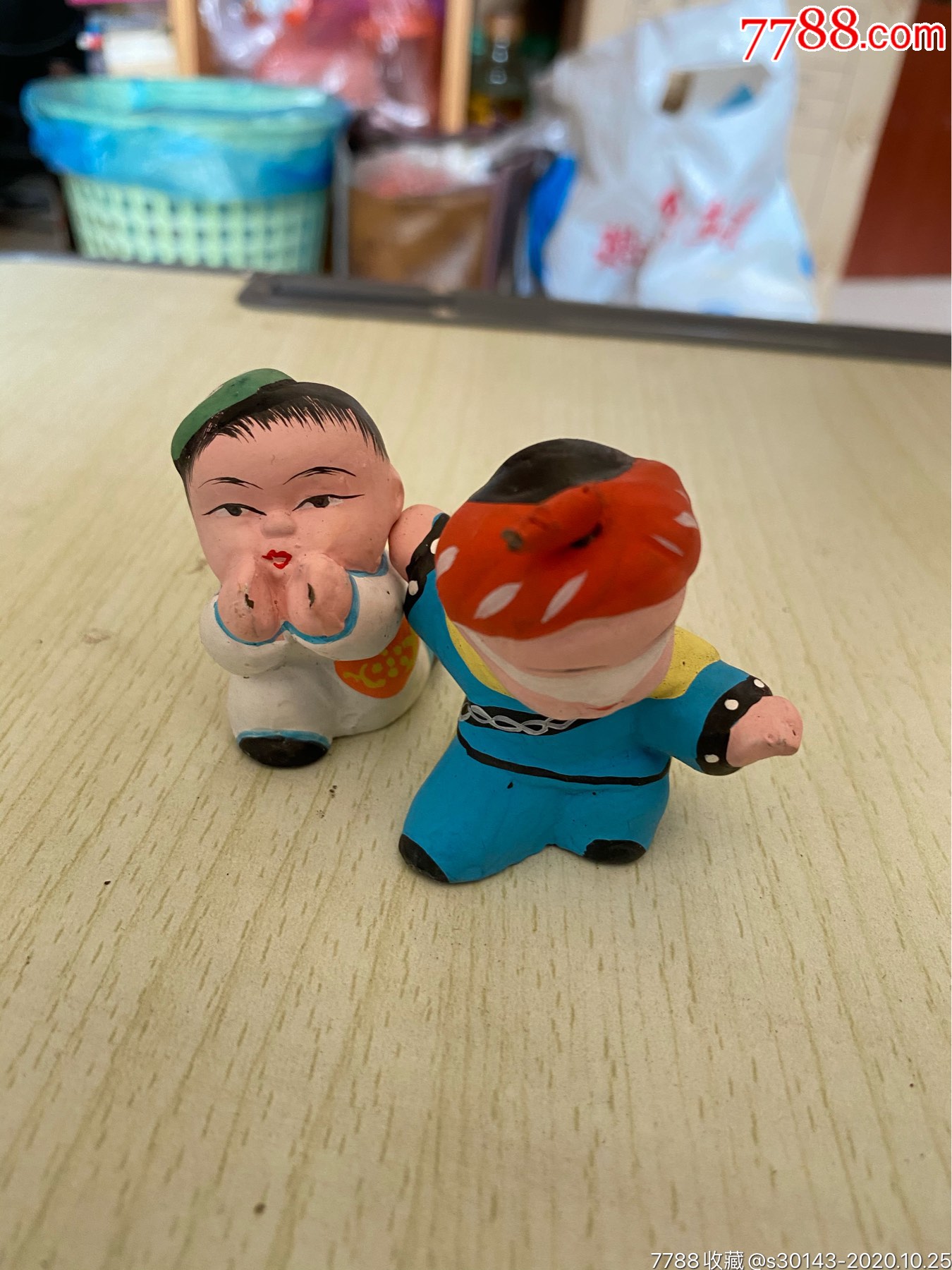 泥制娃娃6个-泥人张/泥塑-7788泥人张