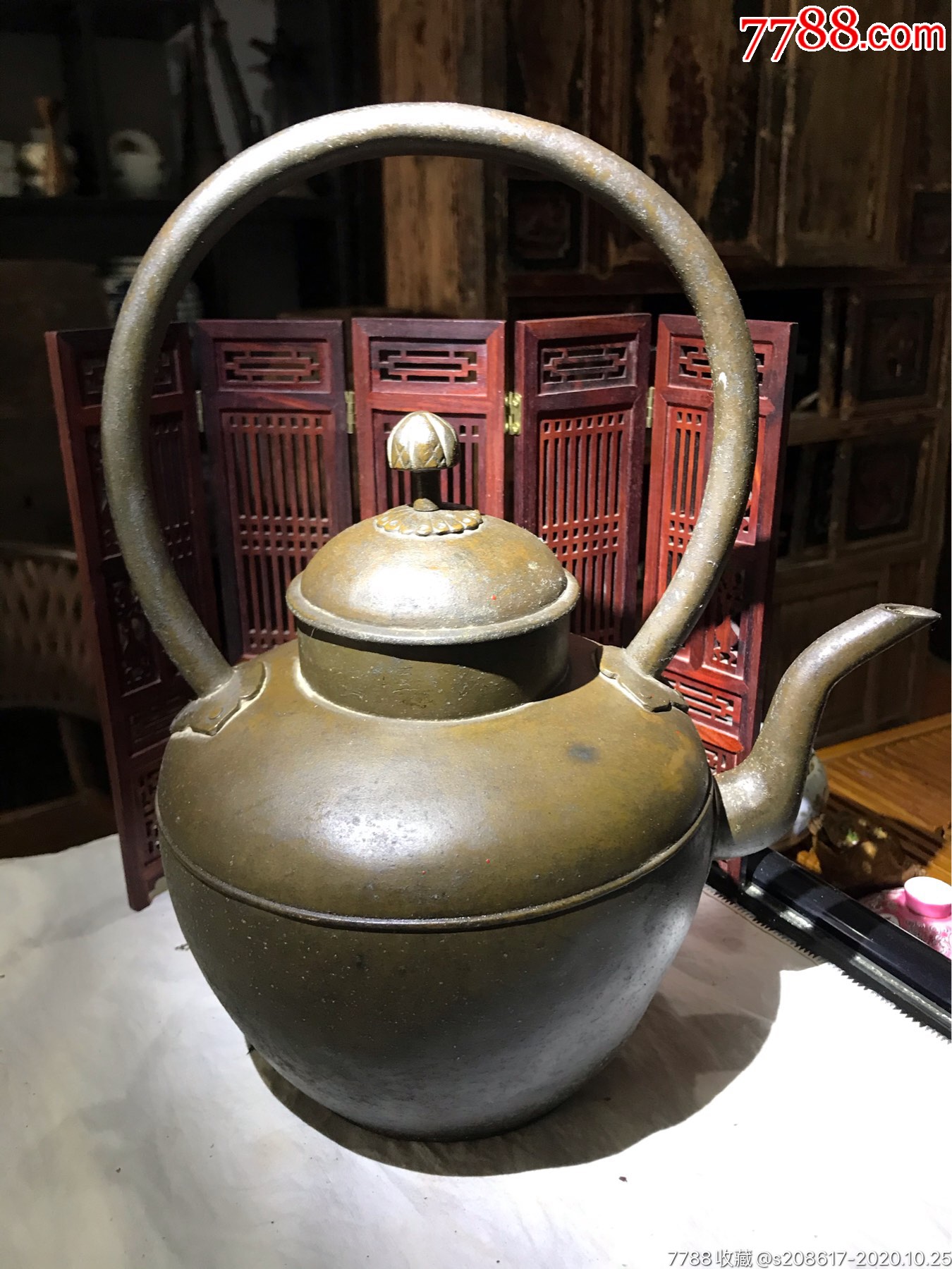 清朝(铜壶)铜茶壶铜器(大号)