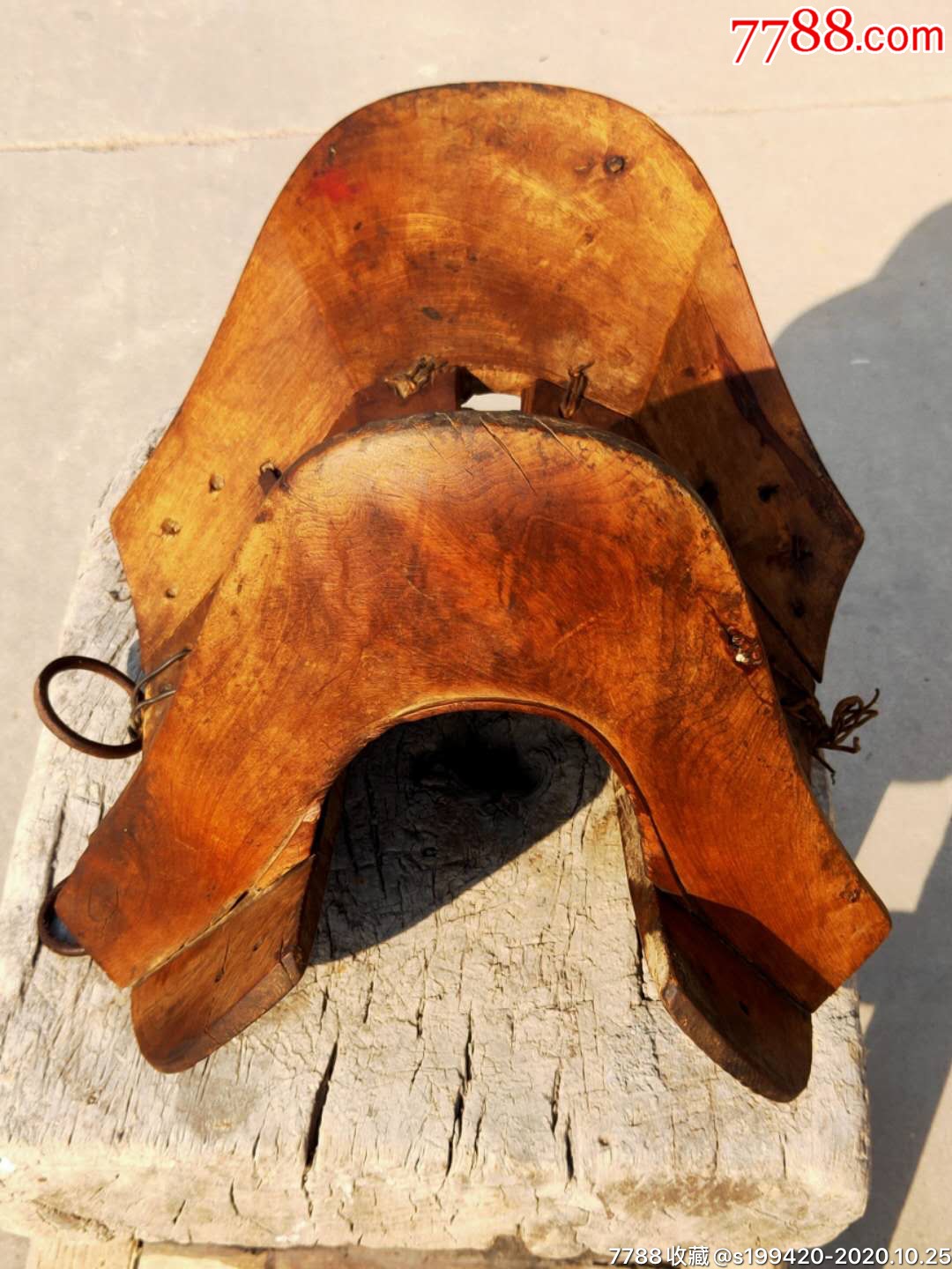 清金丝楠木平安如意马鞍子包浆圆润自然皮克老辣包老无修复523628