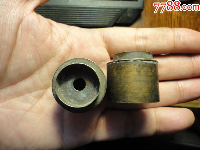 晚晴民国铜大烟灯一对包老大开门-价格:300元-se76227396-打火机/点火