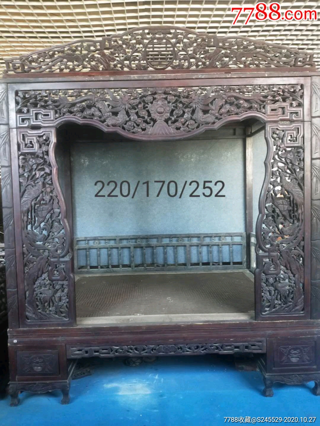 民国松柏木架子床_价格12000元【集雅轩民俗文化】_第1张_7788商城