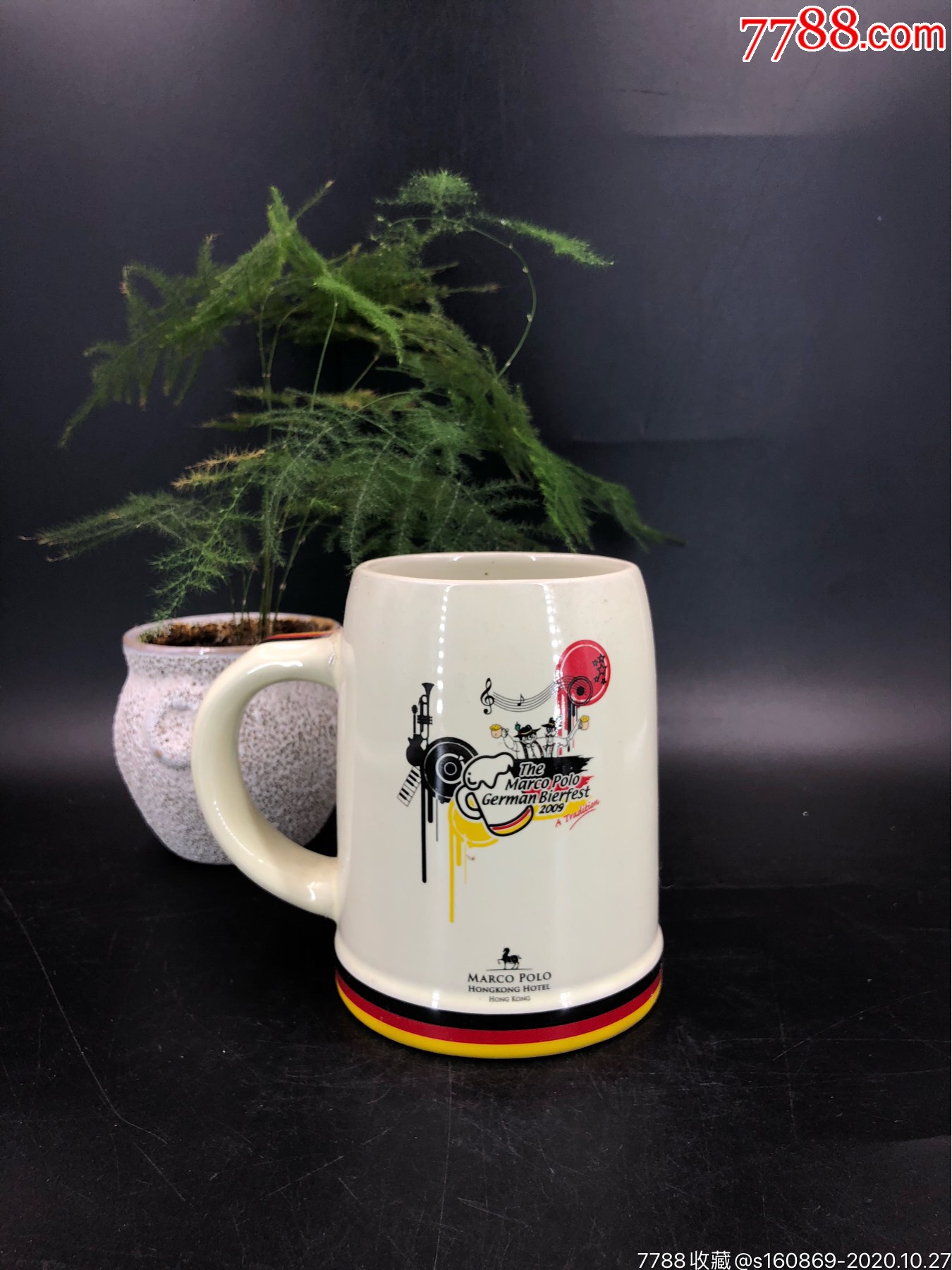 包邮瓷器陶瓷香港马可波罗酒店个性啤酒杯