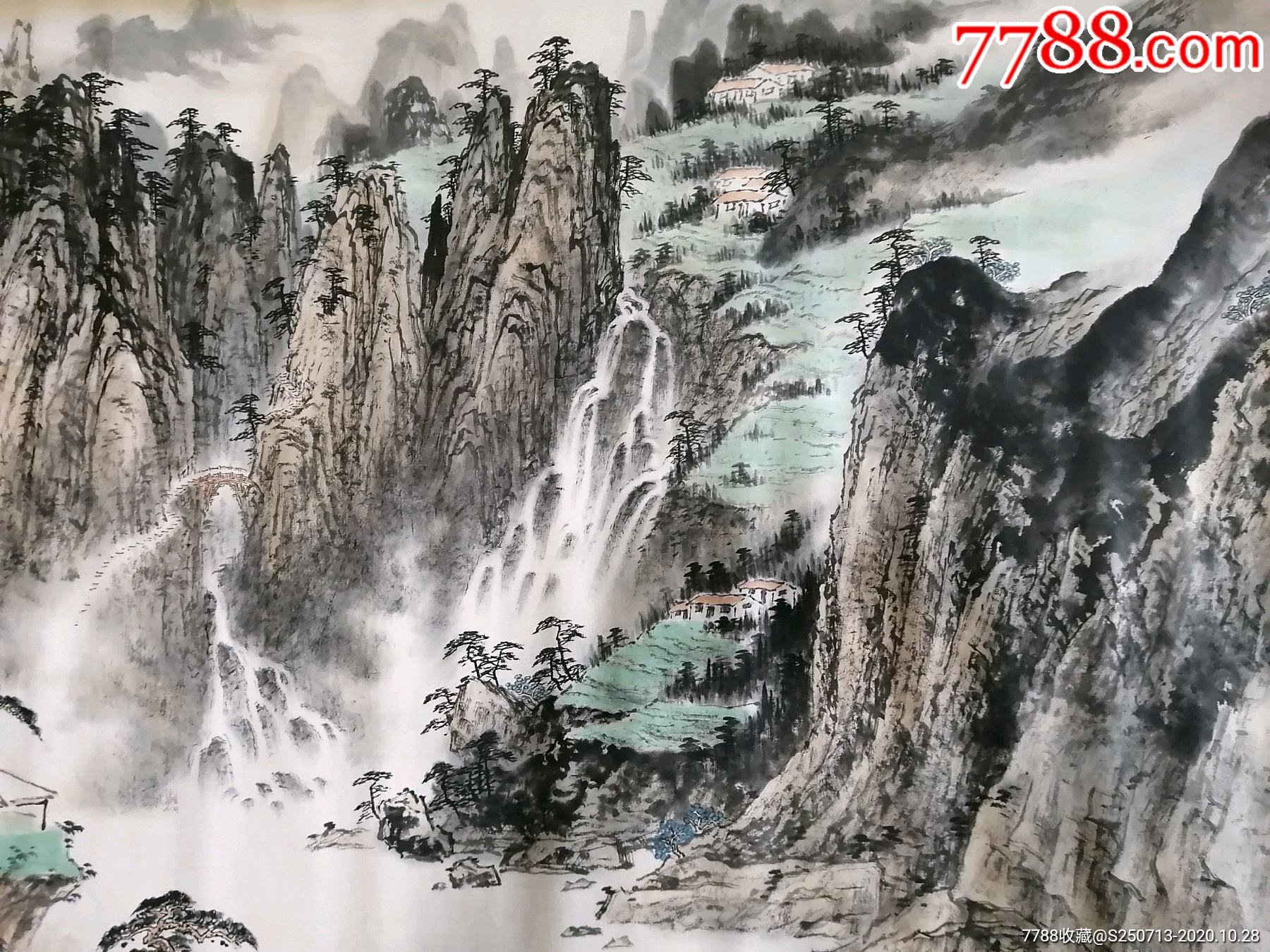 钱舜举四尺山水横幅-价格:1500元-se76271437-山水国画原作-零售-7788