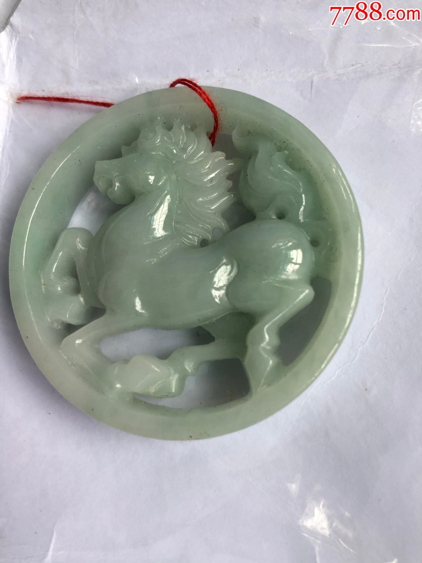 翡翠挂件马