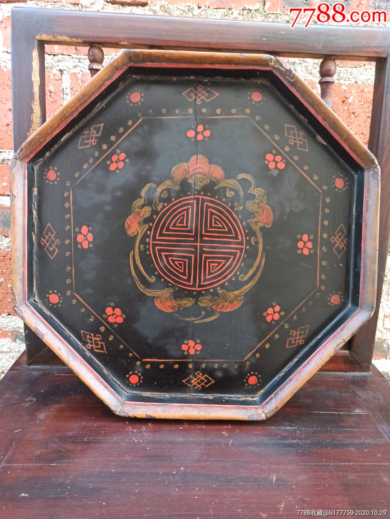 漆面光,绘图工艺精细,八边型寓意八