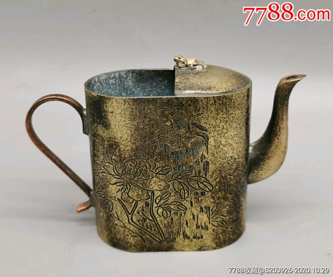 荣宝斋精铜刻花水滴