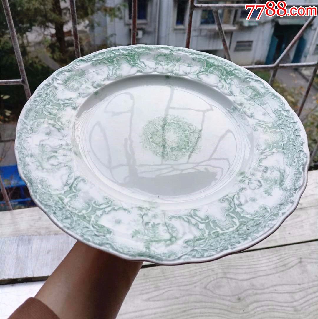 晚清民国时期英国约翰逊兄弟瓷器公司外销瓷盘花卉赏盘萨凡纳皇家