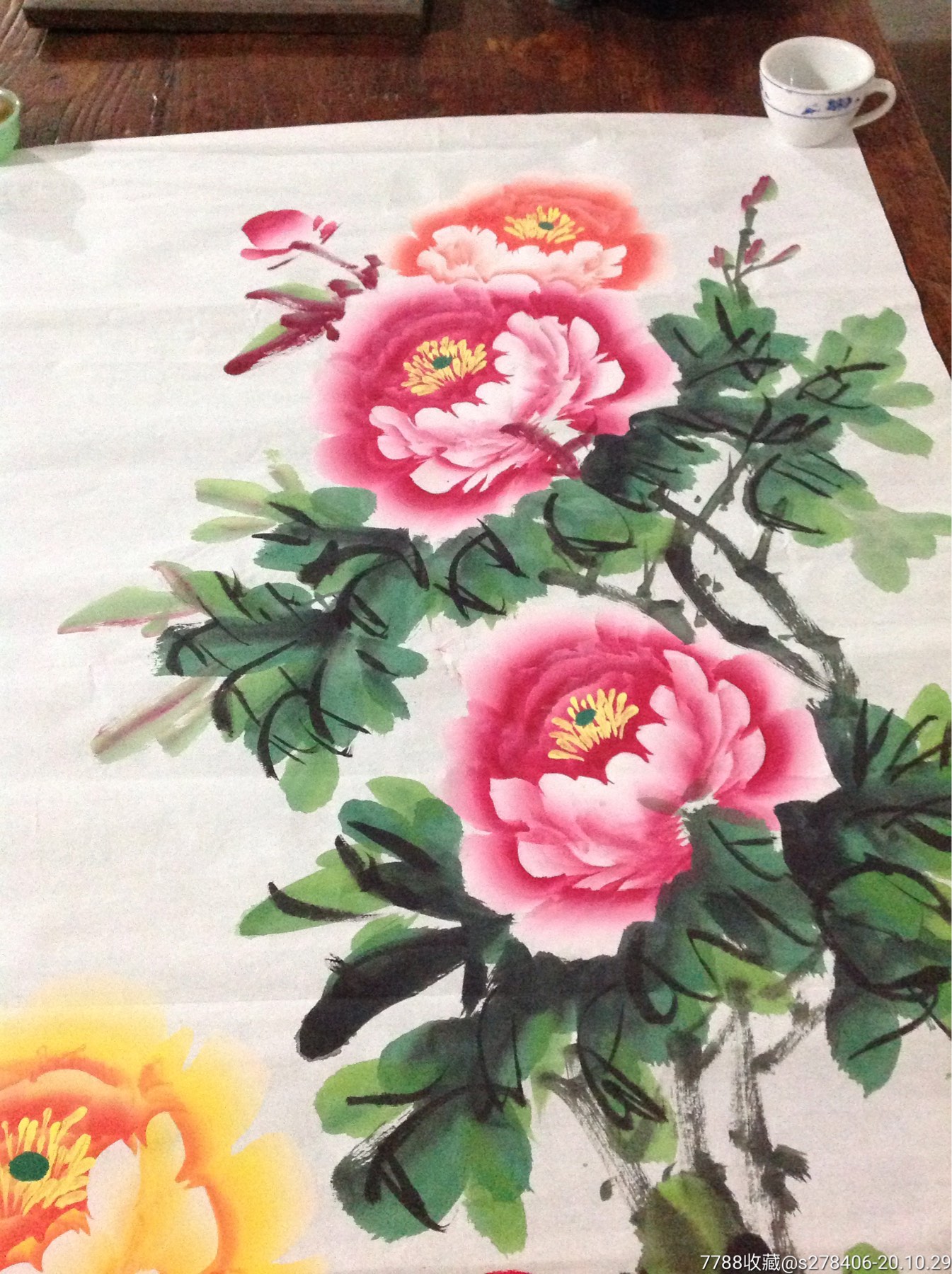 牡丹画国画作品_花鸟国画原作_图片鉴赏_收藏价值_7788青白瓷收藏