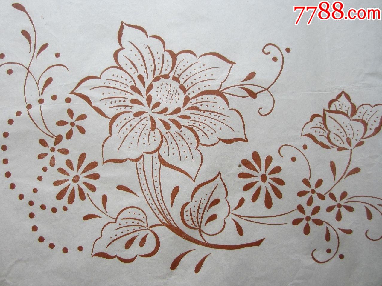 早期上海市豫园商场《绣花纸样》四开6张不同合售