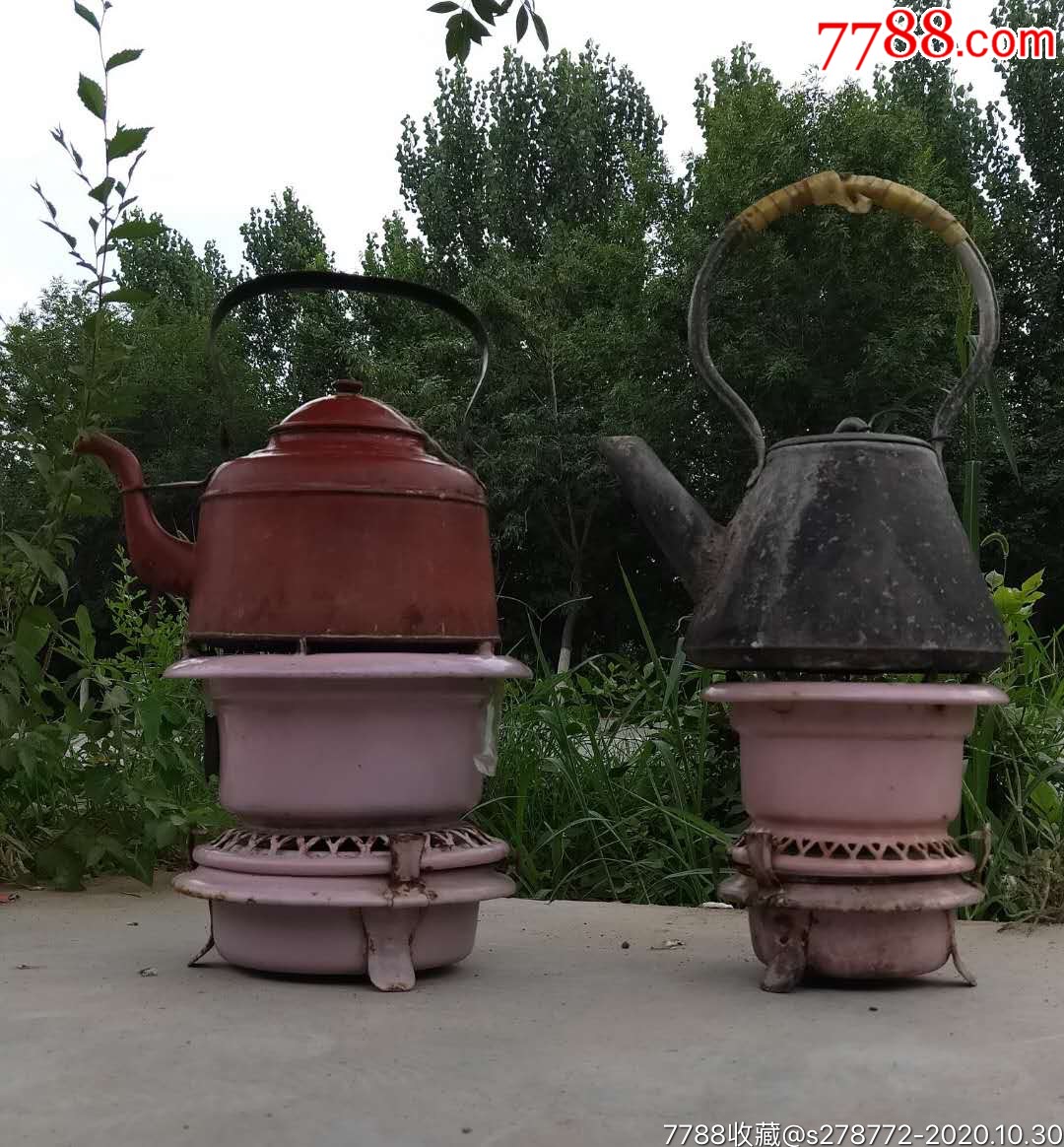 老民俗铁质烧水炉一套61