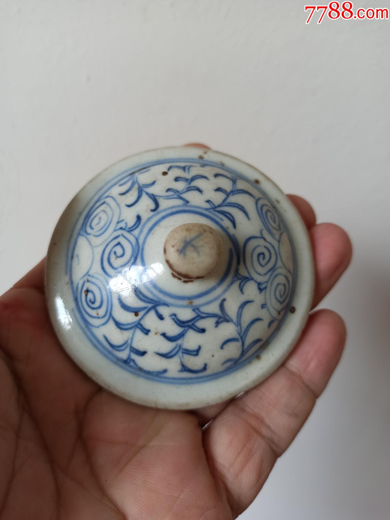 青花瓷器盖子,品相如图所示_第1张_7788陶瓷