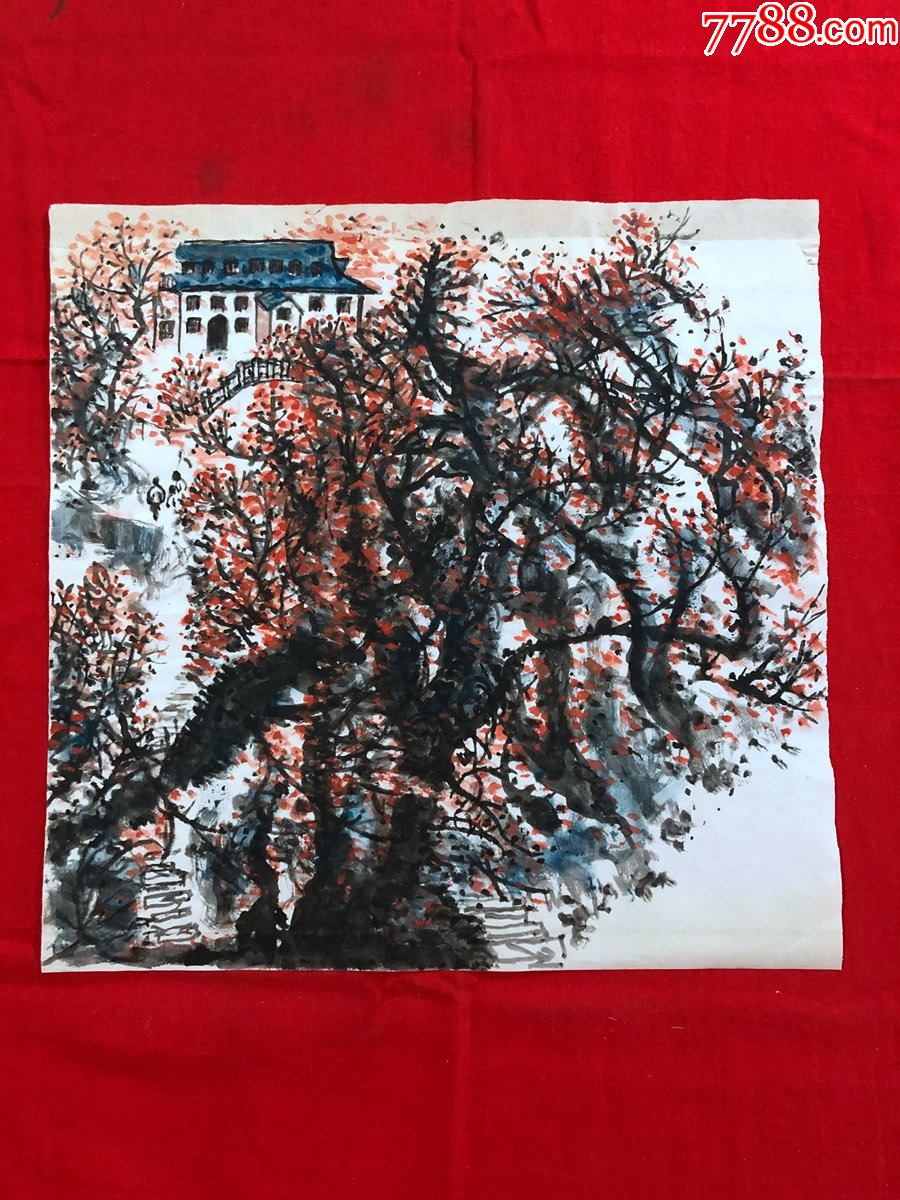 书画9333著名画家【田雨】无款山水画