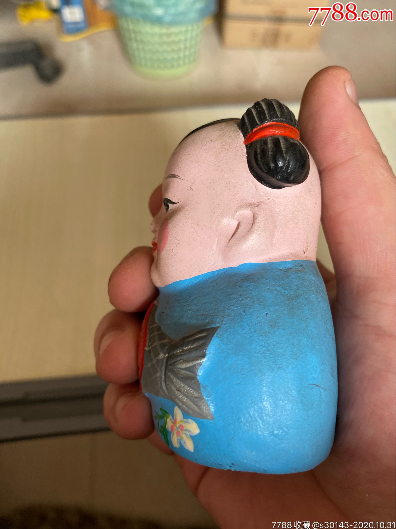 娃娃抱鱼-泥人张/泥塑-7788收藏