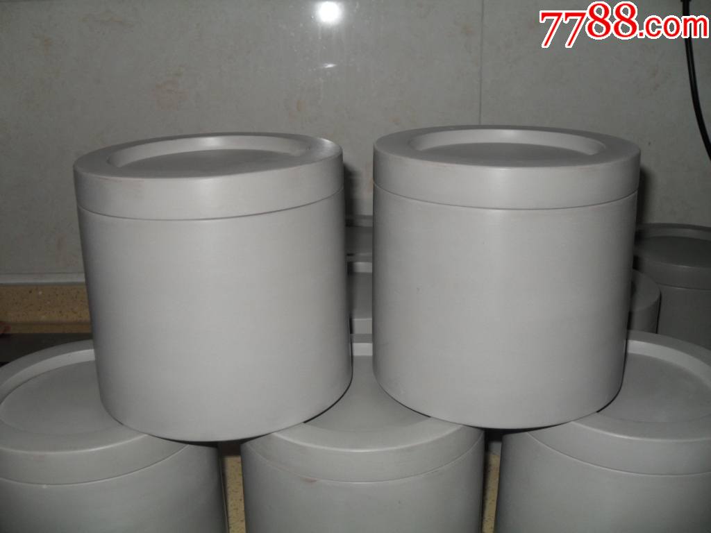 一号白泥蟋蟀罐一对三合土底微马蹄上外口径139mm底143mm